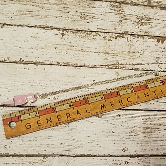 Retired pink kit-cat klock clock necklace - Picture 6 of 7